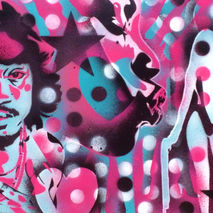 pimp daddys lounge painting on canvas,stencil art,spraypaints,ur