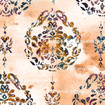 Multicolour - Damask Wallpaper Hanging Panel Wall Art Graphics E