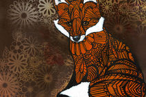 Zentangle Fox Art Print - Archival Limited Edition