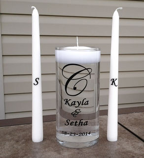 floating unity candle set for wedding