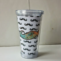 Mustache Travel Cup