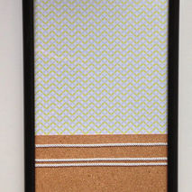 Lime green and Gray Dry Erase Noteboard Corkboard