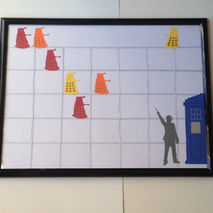 Doctor Who Dalek & TARDIS Dry Erase Calendar