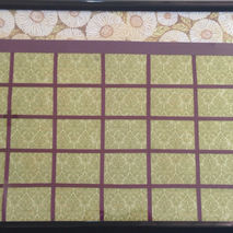 Damask Art Nouveau Olive & Purple Dry Erase Calendar