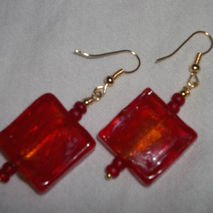 fire red earrings