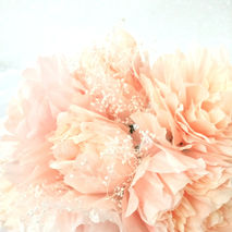 FOREVER BOUQUET Paper Peony Flower Bouquet in Peachy Pink