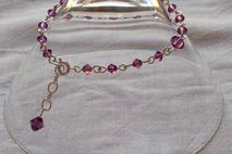 Amethyst Swarovski Crystal - Silver Plated Bracelet