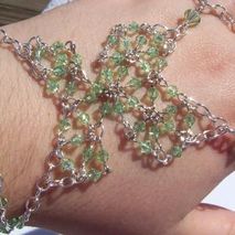 Chrysolite Swarovski Crystal Butterfly Slave Braclet