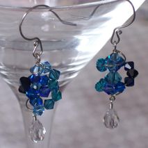 Deep Ocean Dizzy Drop Earrings