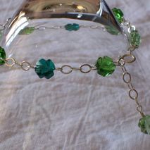 Lucky Clover Bracelet - Charm Style in Sterling Silver and Swaro