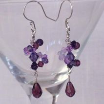 Shades of Violet Dizzy Drop Earrings