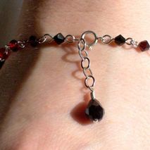 Swarovski Crystal and Sterling Silver Bracelet - Blood