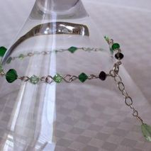 Swarovski Crystal and Sterling Silver Bracelet - Gradient Green