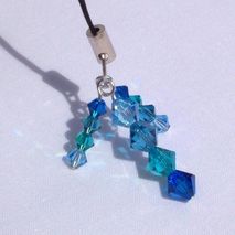 Swarovski Crystal World of Warcraft Inspired Phone Tag - Frost