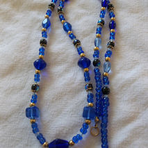 blue and gold necklace