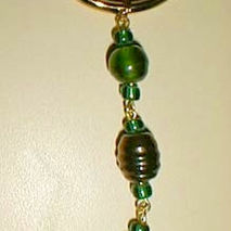 green glass key ring