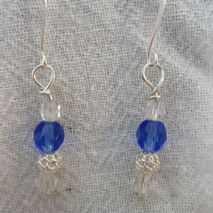 blue sparkle earrings