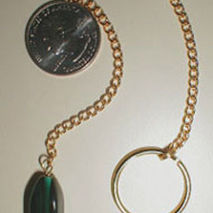 green glass pendulum