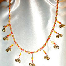 orange lights necklace