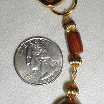 wooden bead key ring