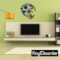 Big Cat Skull Wall Decal - Vinyl Car Sticker - Uscolor004
