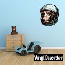 Monkey Astronaut Wall Decal - Vinyl Car Sticker - Uscolor001