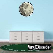Moon Wall Decal - Vinyl Car Sticker - AstronautUscolor003