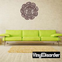 Aztec Sun Wall Decal - Vinyl Car Sticker - Uscolor004