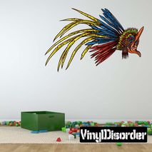 Aztec Eagle Warrior Wall Decal - Vinyl Car Sticker - Uscolor001