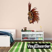 Aztec Eagle Warrior Wall Decal - Vinyl Car Sticker - Uscolor002