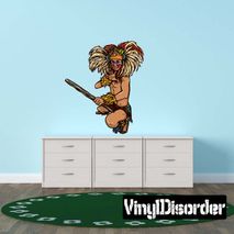 Aztec Eagle Warrior Wall Decal - Vinyl Car Sticker - Uscolor003