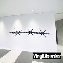 Barbed Wire Wall Decal - Vinyl Car Sticker - Uscolor002