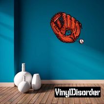 Baseball Glove Wall Decal - Vinyl Car Sticker - Uscolor011