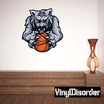 Basketball Mascot Wall Decal - Vinyl Car Sticker - Uscolor001