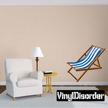 Beach Chair Wall Decal - Vinyl Car Sticker - Uscolor009