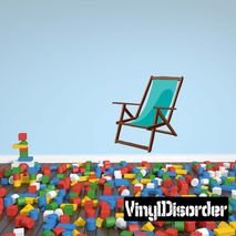 Beach Chair Wall Decal - Vinyl Car Sticker - Uscolor010