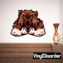 Bear Mascot Wall Decal - Vinyl Car Sticker - Uscolor023
