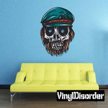 Bearded Skull Wall Decal - Vinyl Car Sticker - Uscolor028