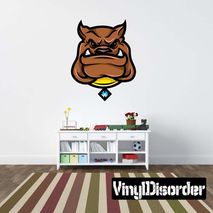 Bull Dog Mascot Wall Decal - Vinyl Car Sticker - Uscolor013