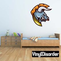 Bull Mascot Wall Decal - Vinyl Car Sticker - Uscolor002