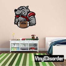 Football mascot Wall Decal - Vinyl Car Sticker - Uscolor003