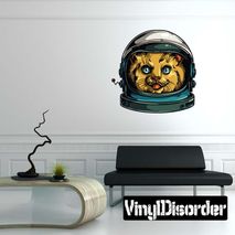Cat Astronaut Wall Decal - Vinyl Car Sticker - Uscolor006