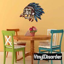 Native American Wall Decal - Vinyl Car Sticker - Uscolor003
