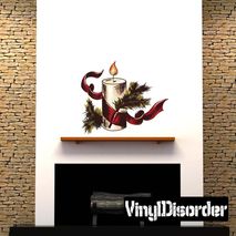 Christmas Candle Wall Decal - Vinyl Car Sticker - Uscolor001