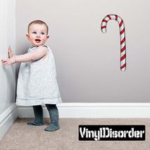 Christmas Candy Cane Wall Decal - Vinyl Car Sticker - Uscolor002