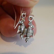 tiny parrot earrings