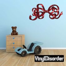 Christmas Ribbon Wall Decal - Vinyl Car Sticker - Uscolor003