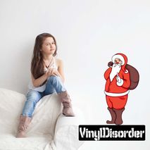 Christmas Santa Wall Decal - Vinyl Car Sticker - Uscolor018