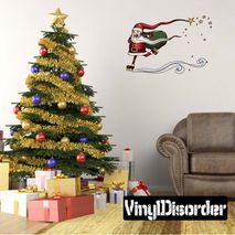 Christmas Santa Wall Decal - Vinyl Car Sticker - Uscolor048