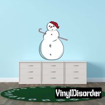 Christmas Snowman Wall Decal - Vinyl Car Sticker - Uscolor003